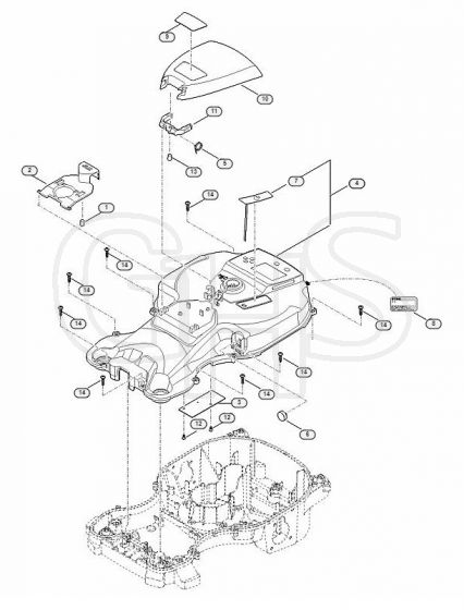 Genuine Stihl RMI422.1 / B - Housing upper part