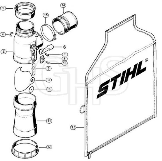 Genuine Stihl BR420 C / M - Vacuum attachment