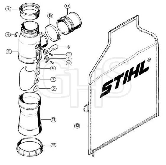 Genuine Stihl BR420 / M - Vacuum attachment