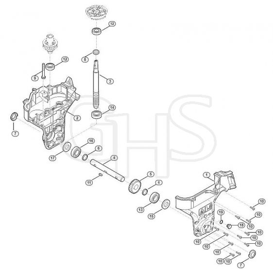 Genuine Stihl MH585.0 / E - Gear head