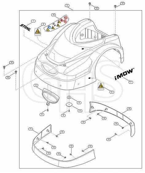 Genuine Stihl RMI422.1 PC / A - Machine cover
