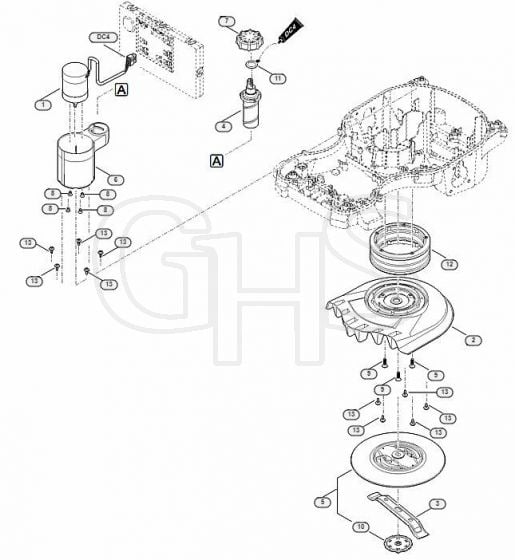 Genuine Stihl RMI422.2 PC / D - Mowing deck, height adjustment