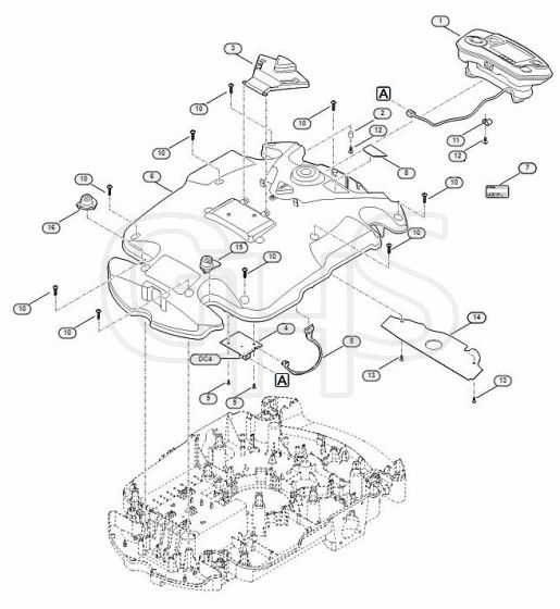 Genuine Stihl RMI632.0 PC / B - Housing upper part