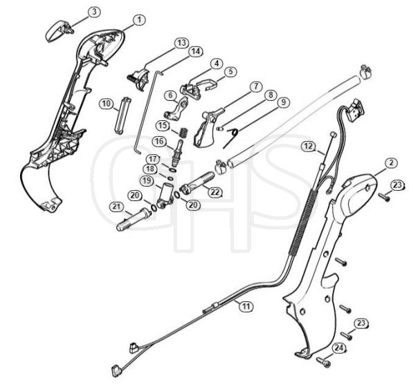 Genuine Stihl SR200 / L - Control handle