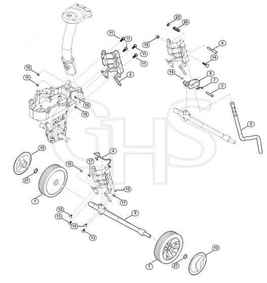 Genuine Stihl MH585.0 / B - Chassis