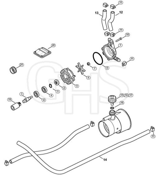 Genuine Stihl SR200 / N - Pressure pump