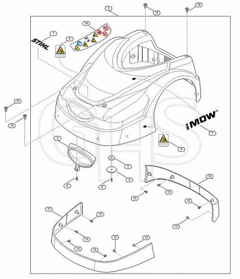 Genuine Stihl RMI422.2 PC / A - Machine cover