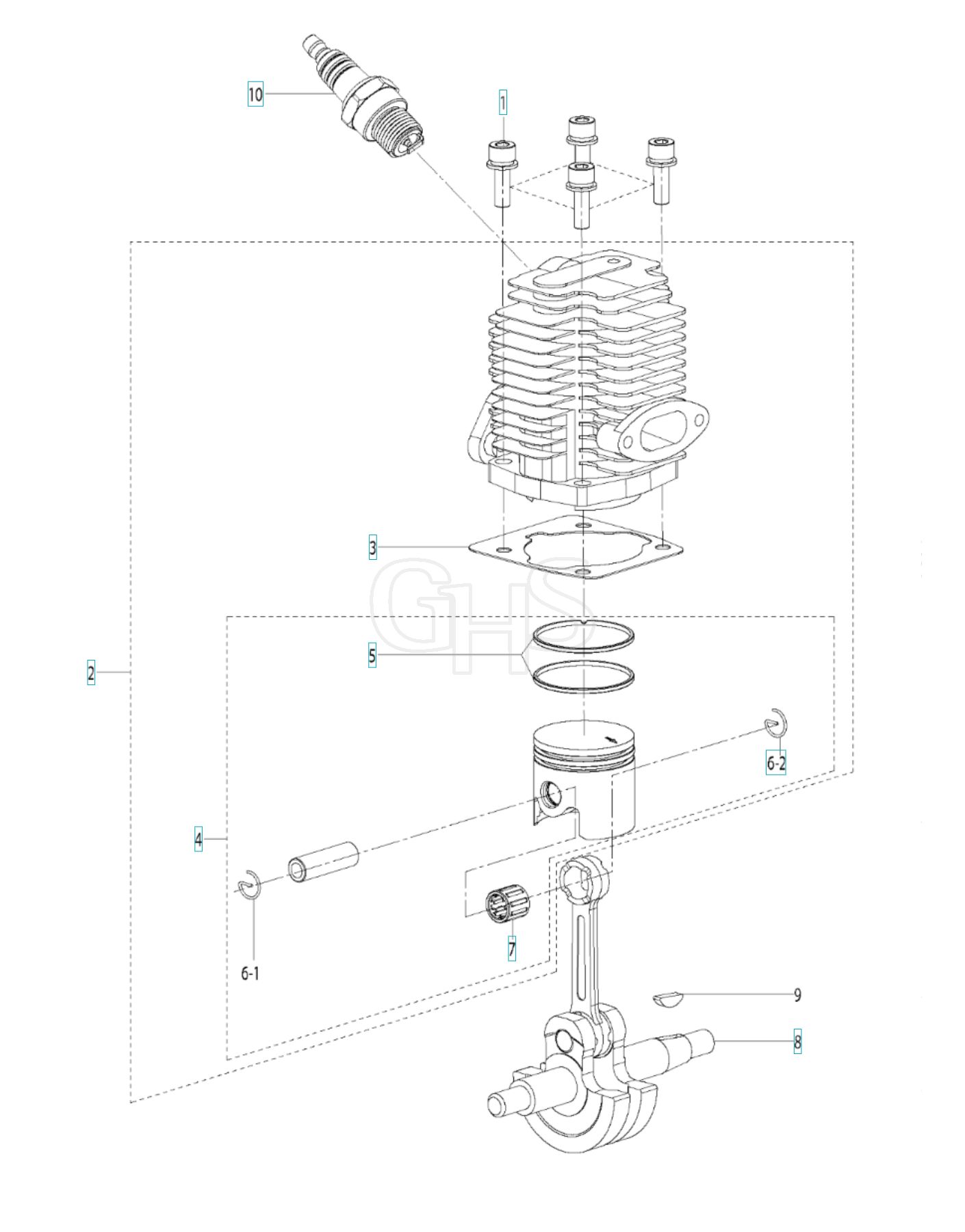 Husqvarna 321S15 Cylinder Piston GHS