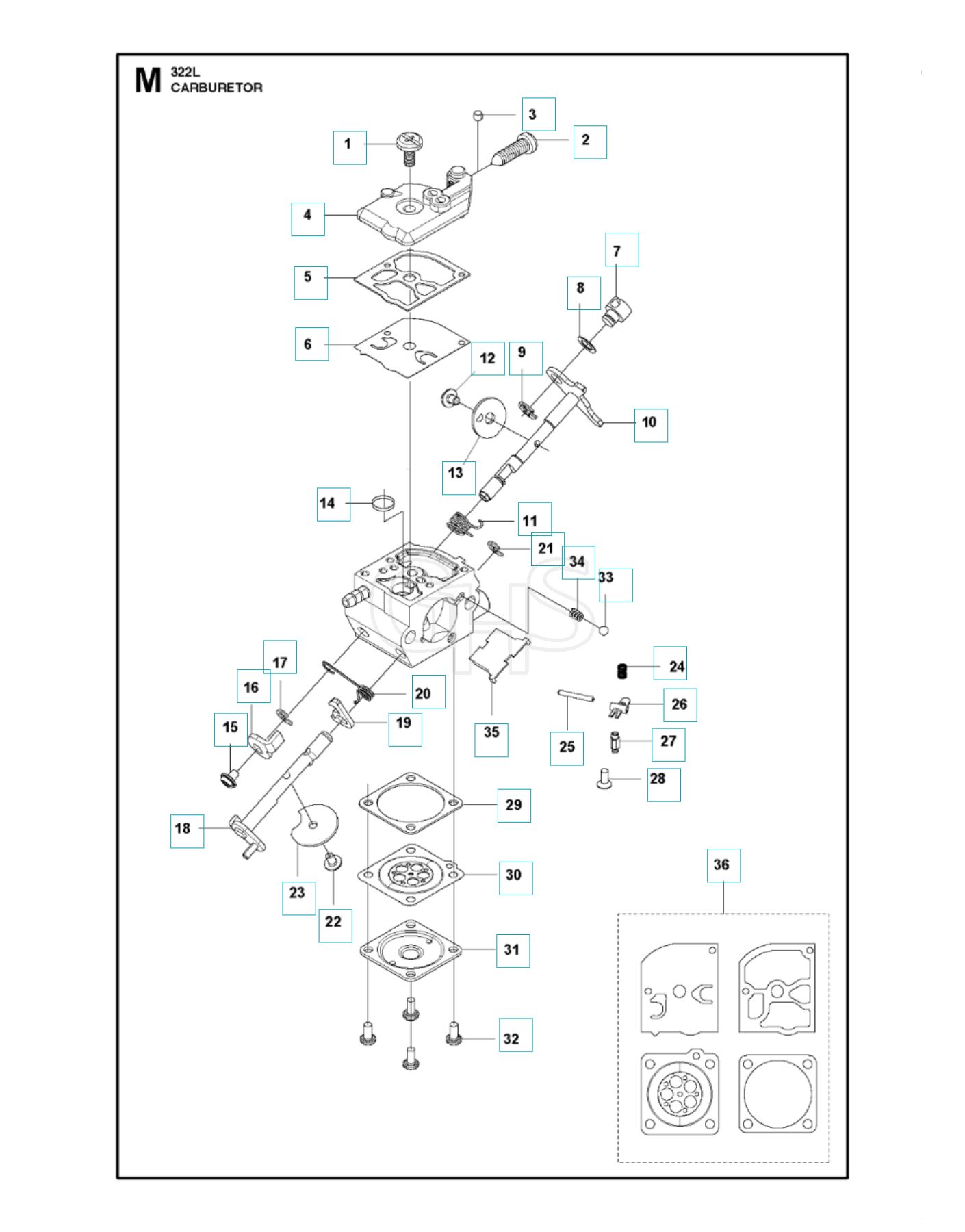 Husqvarna 322L Carburetor GHS