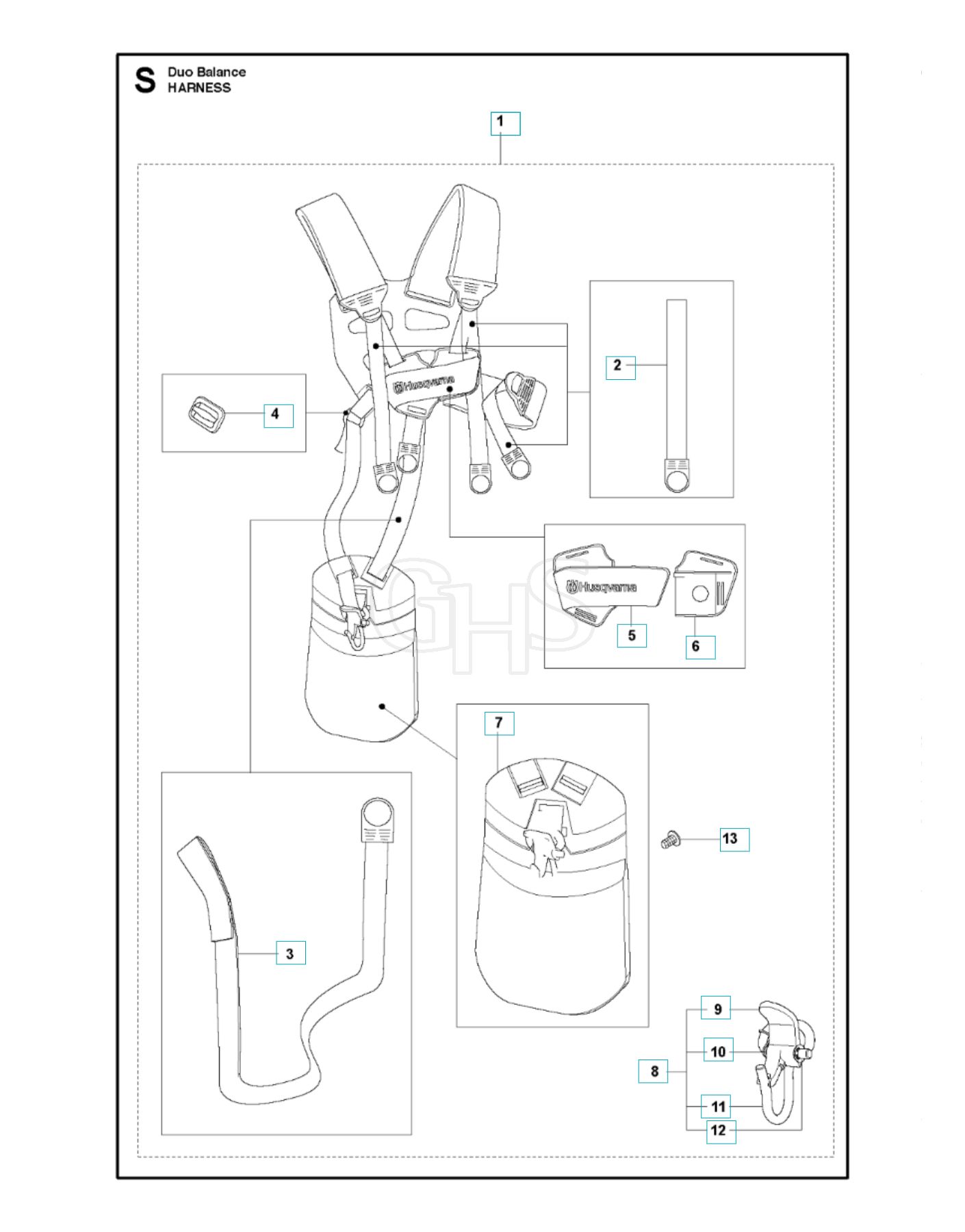 Husqvarna 525LK Harness GHS