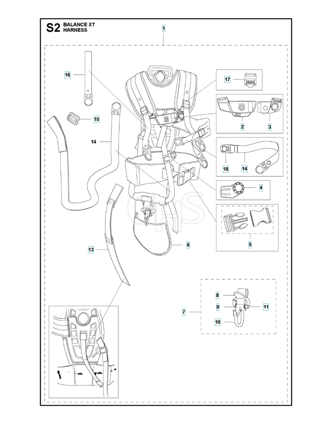 Husqvarna 545FR Harness 2 GHS