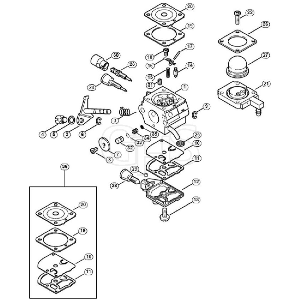 Stihl fs85 clearance carburetor