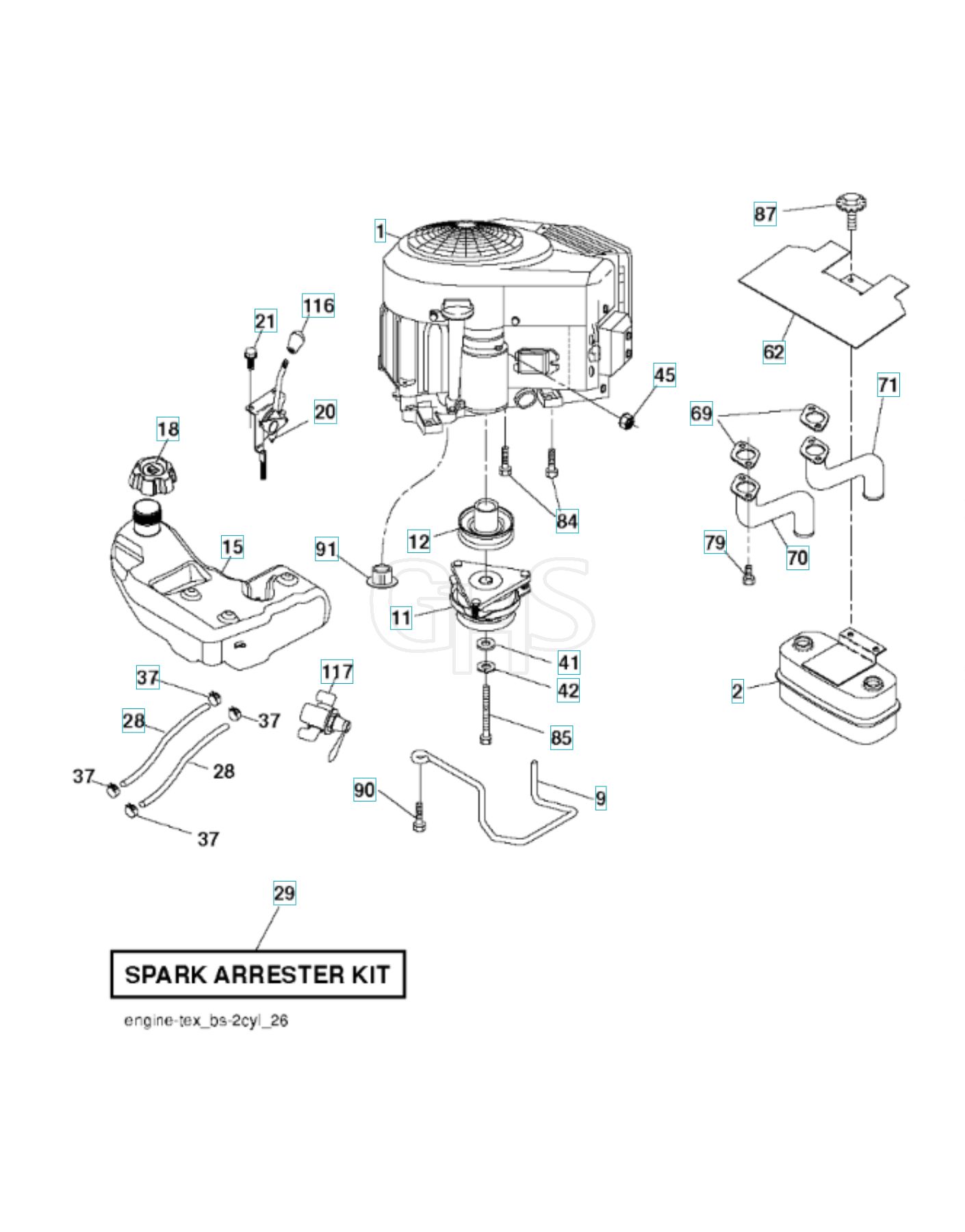 Husqvarna Gt48Xlsi Engine GHS