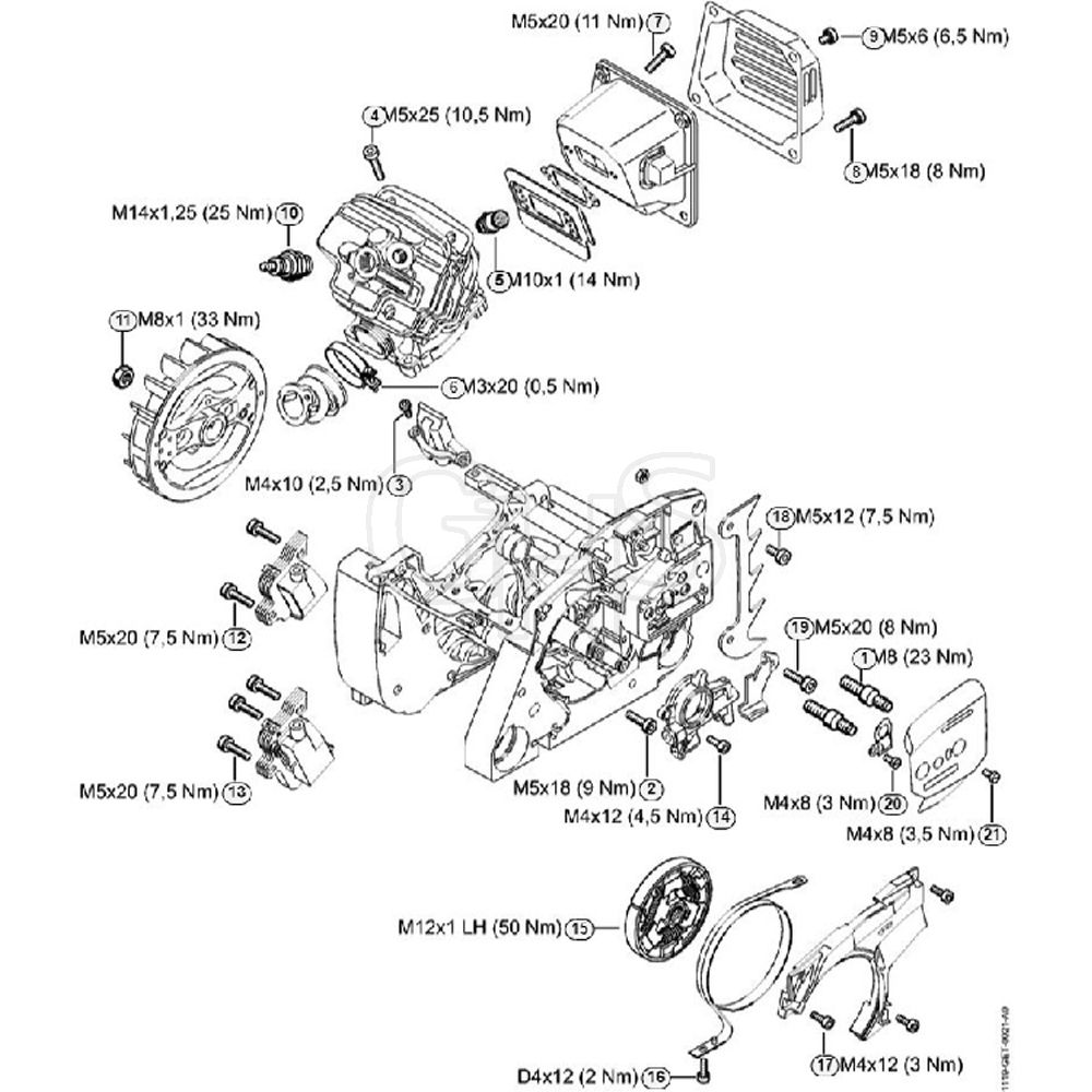 Genuine Stihl MS382 / O - Tightening torques | GHS