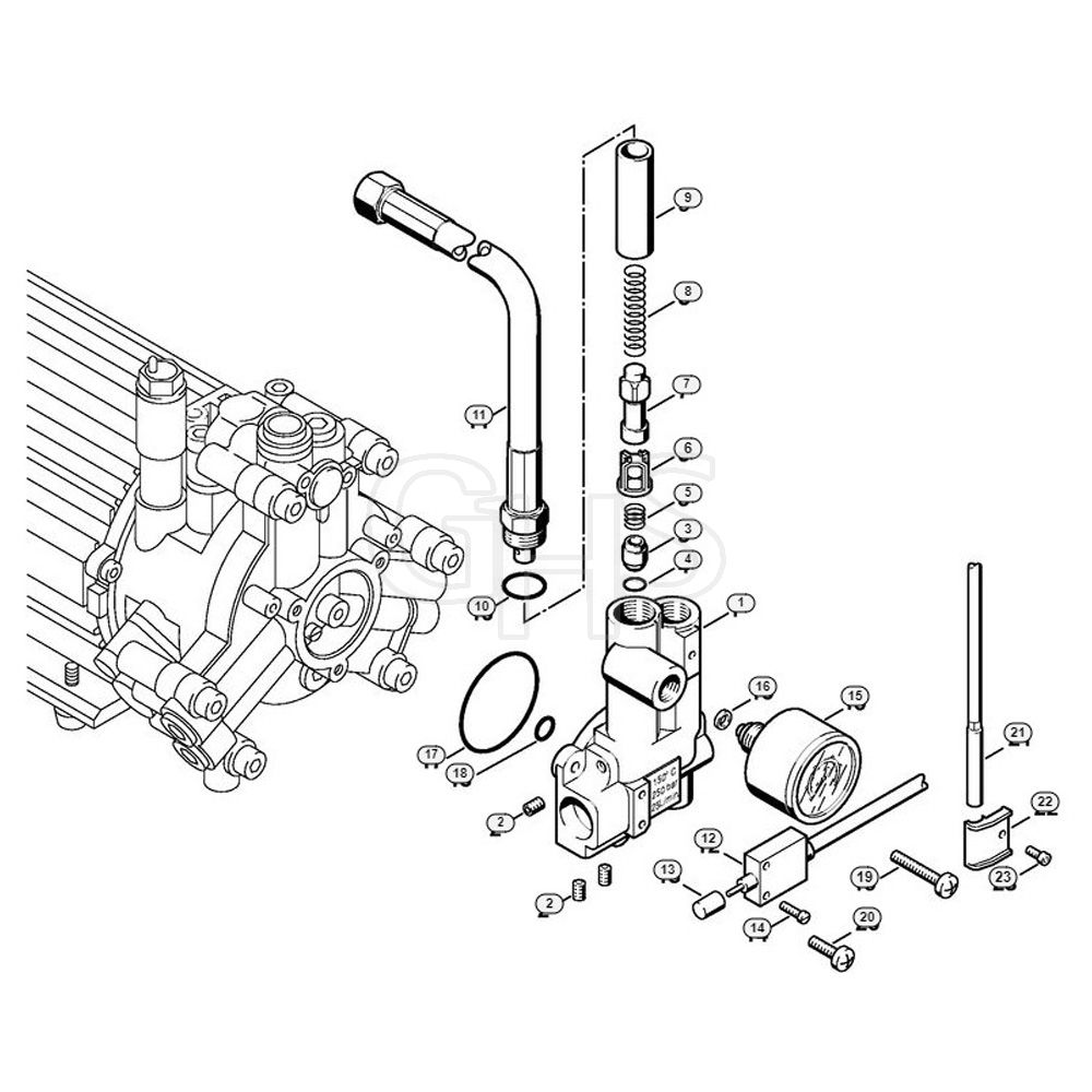 Genuine Stihl RE530 W / D - Regulation valve block | GHS