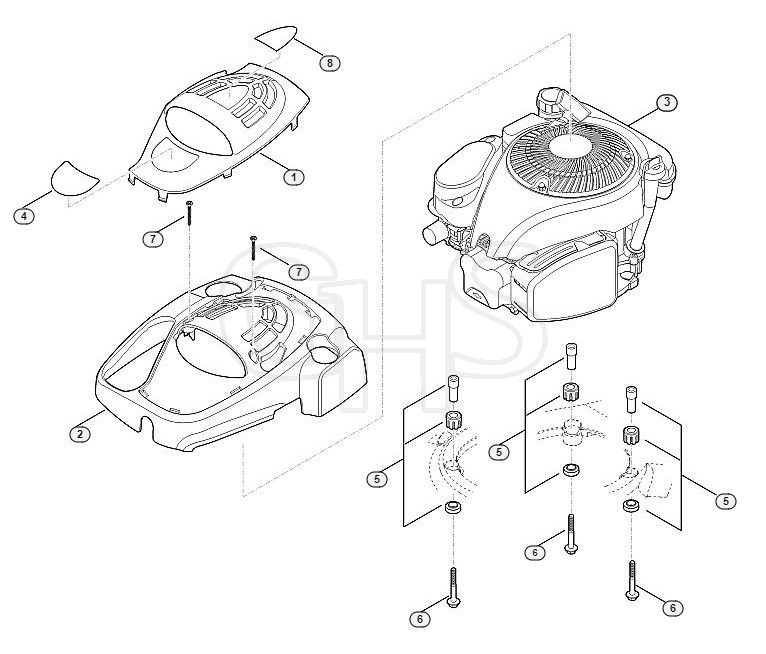 Genuine Stihl RM655.0 VS / F - Engine | GHS