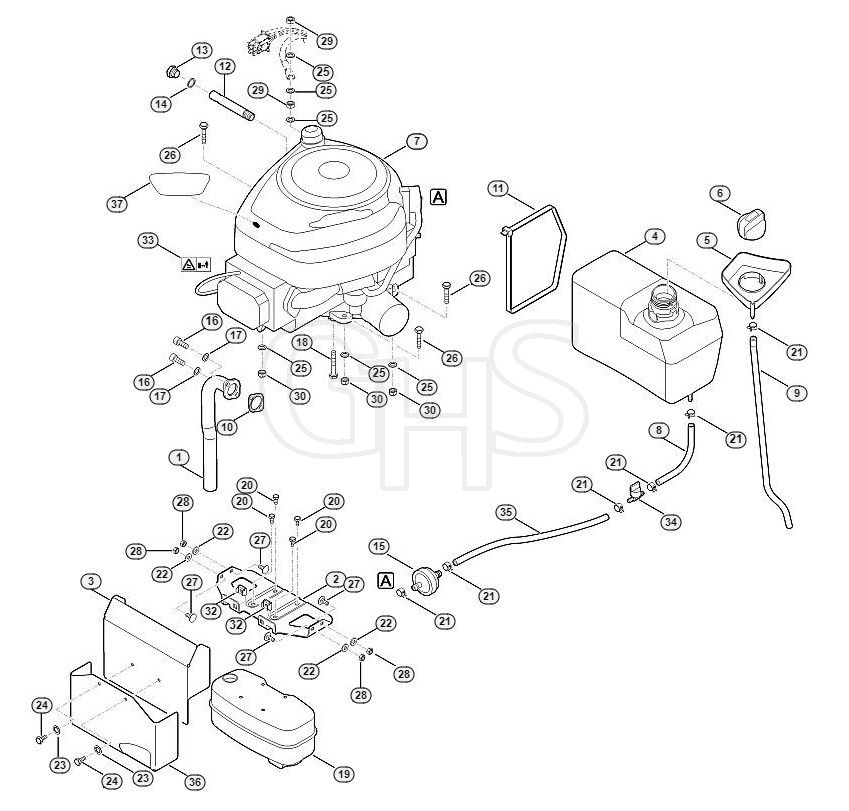 Genuine Stihl RT4097.0 SX / G - Engine, tank | GHS