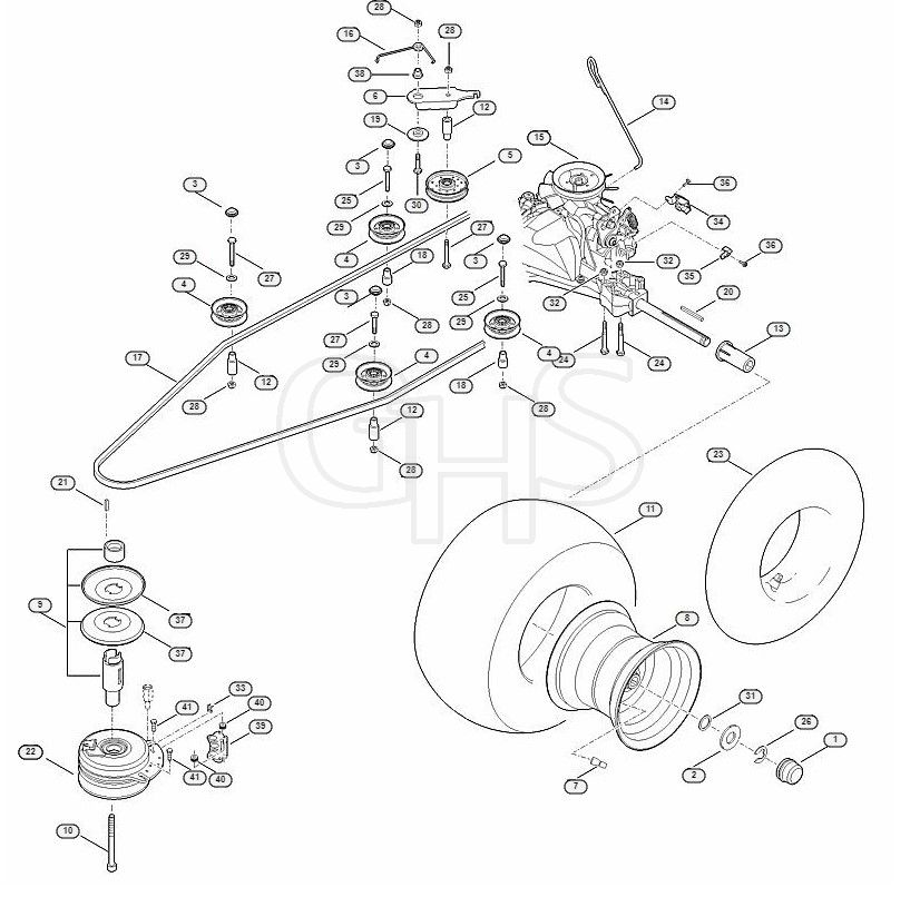 Genuine Stihl RT4097.0 SX / H - Gearbox, rear wheel, blade clutch | GHS