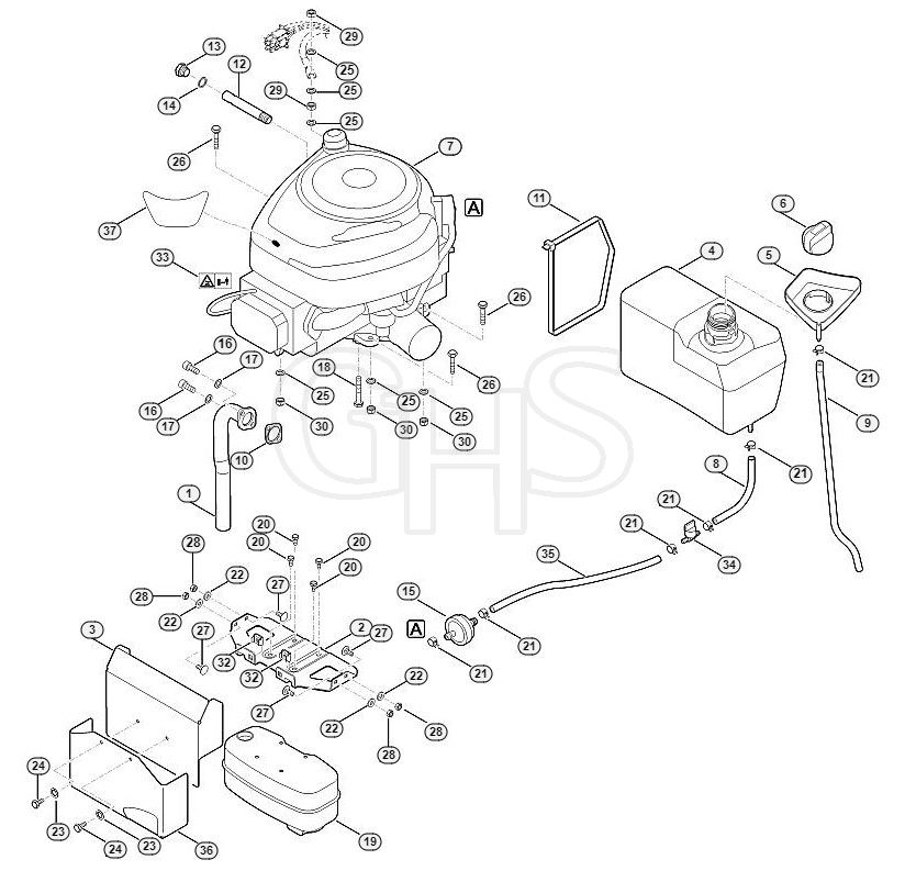 Genuine Stihl Rt4112.0 S   G - Engine, Tank 