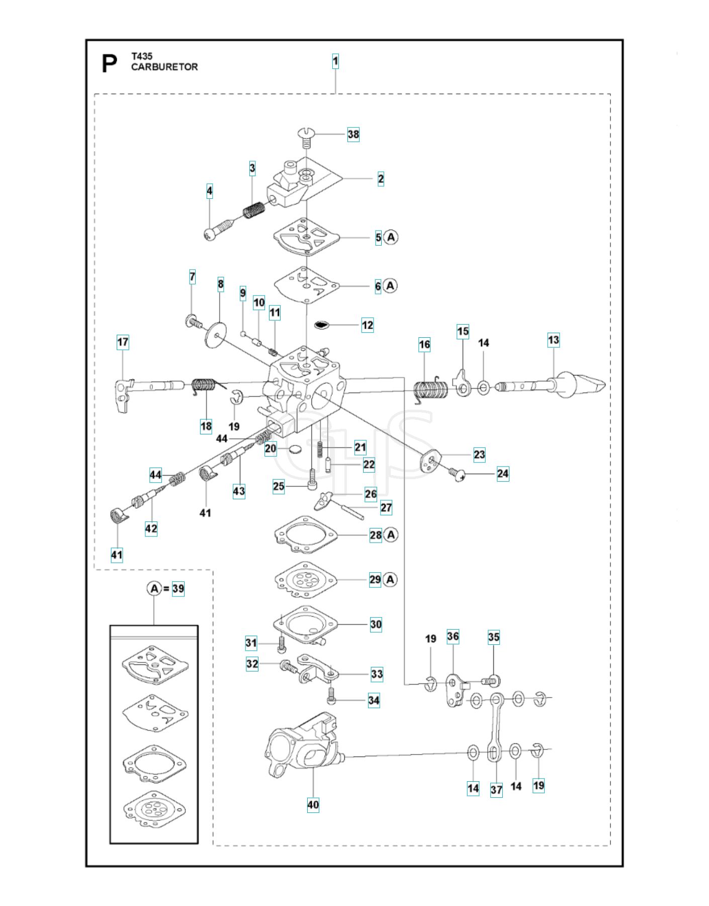 Husqvarna T435 - Carburetor | GHS