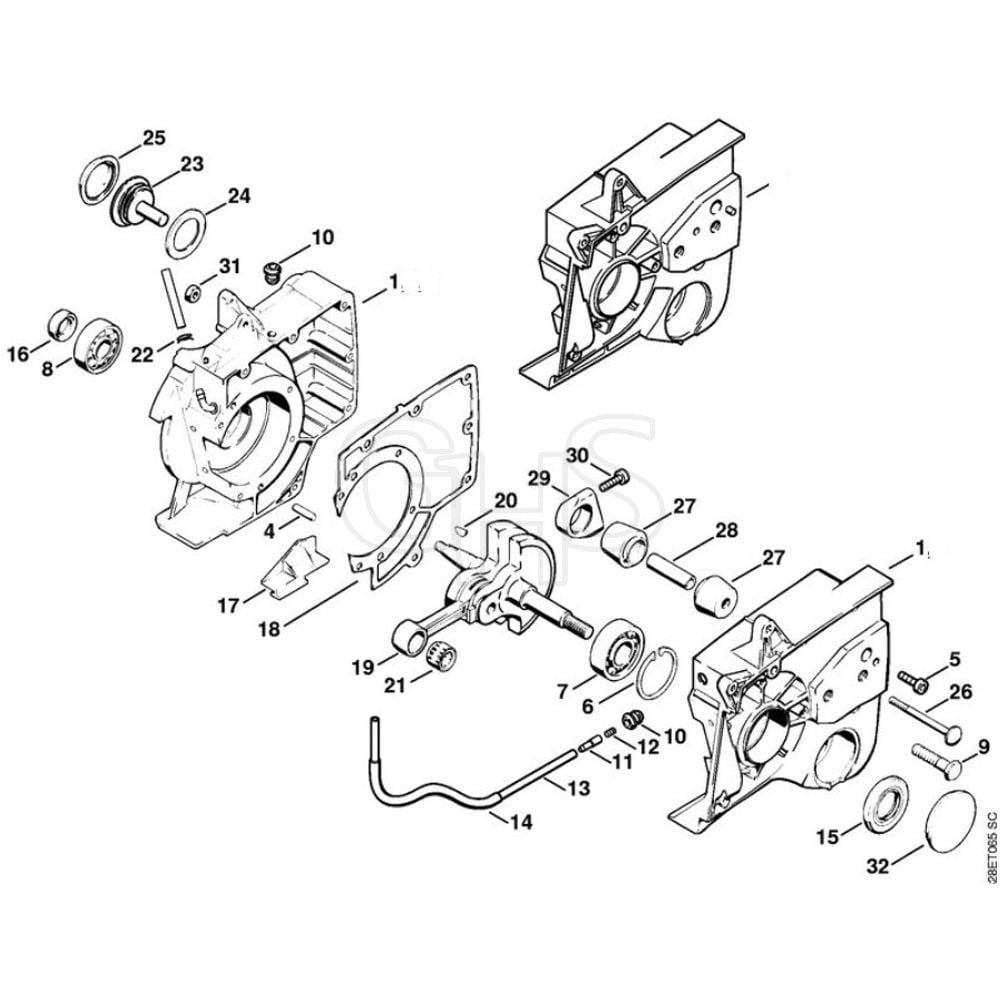 Stihl TS510 - Crankcase - Parts Diagram | GHS