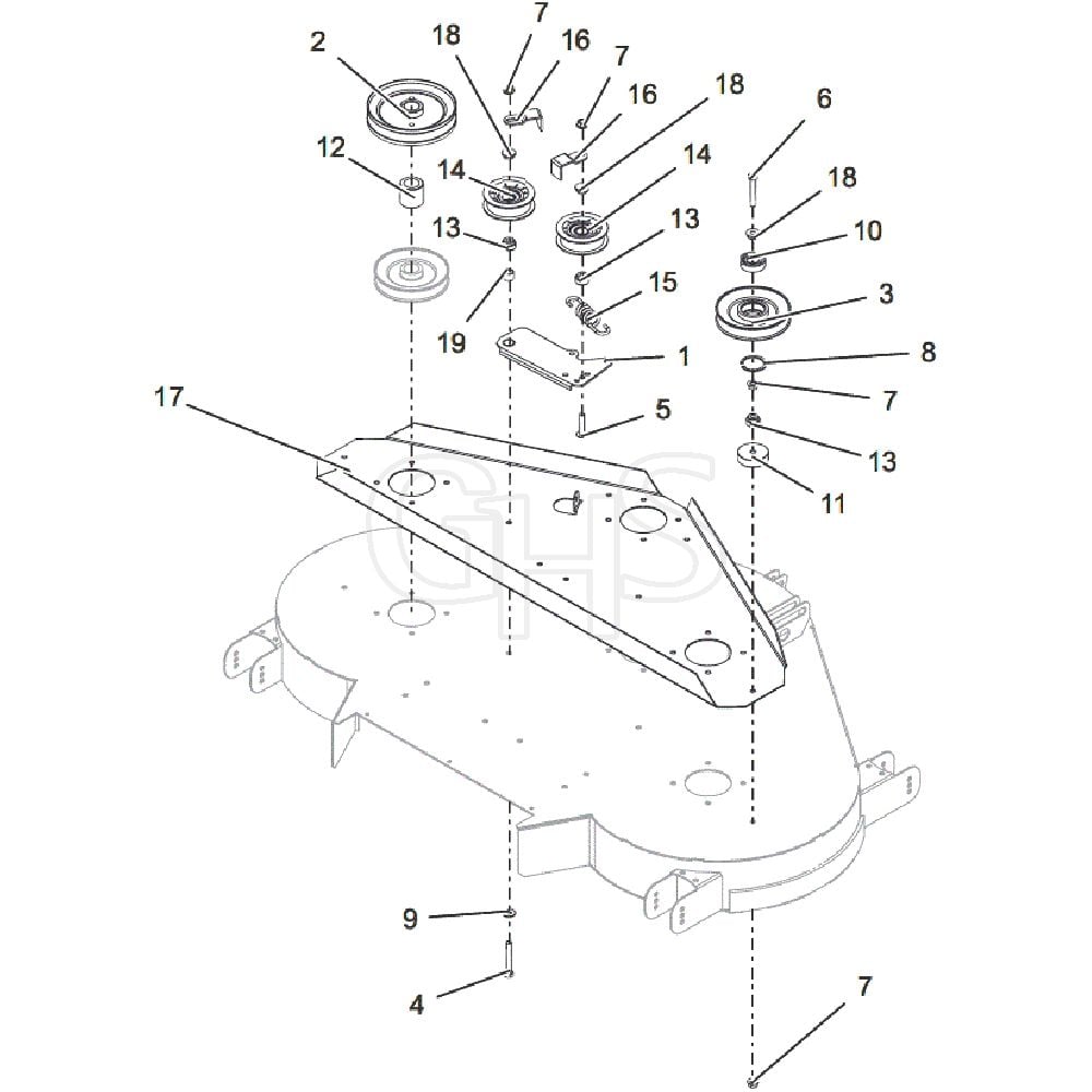 Countax Xrd Deck 42'' 20100050 - From 01-02-2014 - 03 Pulleys And ...