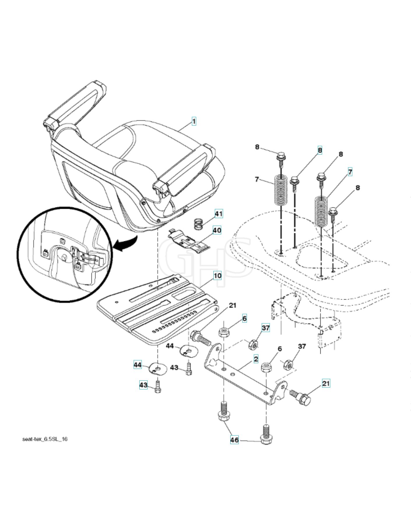 Husqvarna Yta24V48 Seat GHS