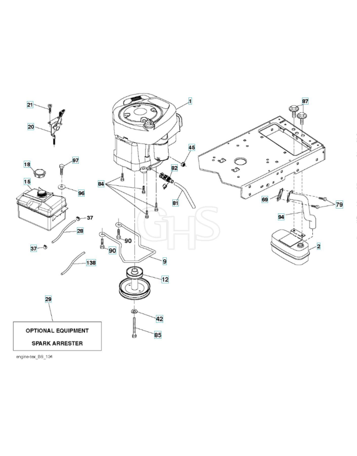 Husqvarna Yth18542 - Engine | GHS