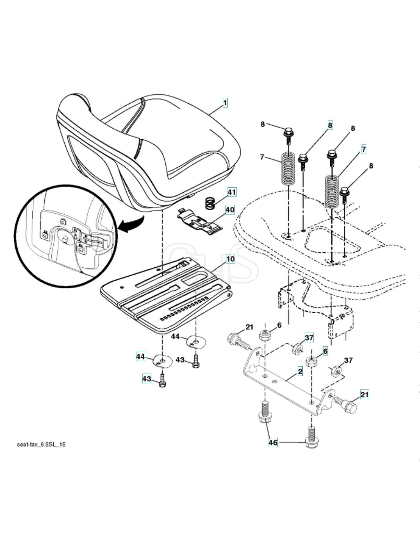 Husqvarna Yth K Seat Ghs