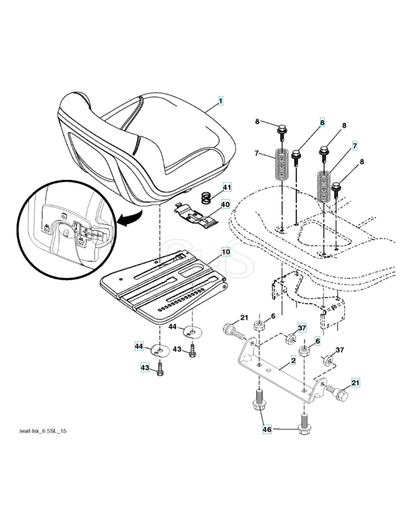 Husqvarna Yth18K46 Seat GHS