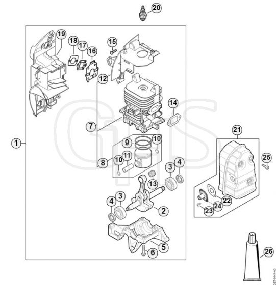 Genuine Stihl BR450 / A - Engine