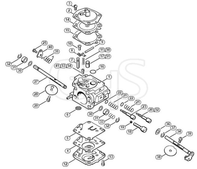 Genuine Stihl TS400 / H - Carburetor HS-274 (24.2003)