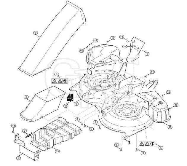 Genuine Stihl RT5097.0 / L - Mowing deck housing