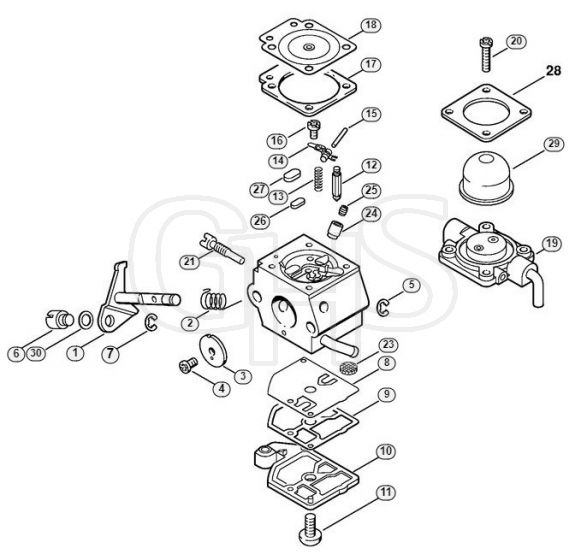 Genuine Stihl HT75 / M - Carburetor C1Q-S56  1 48 792 225 (16.2001)