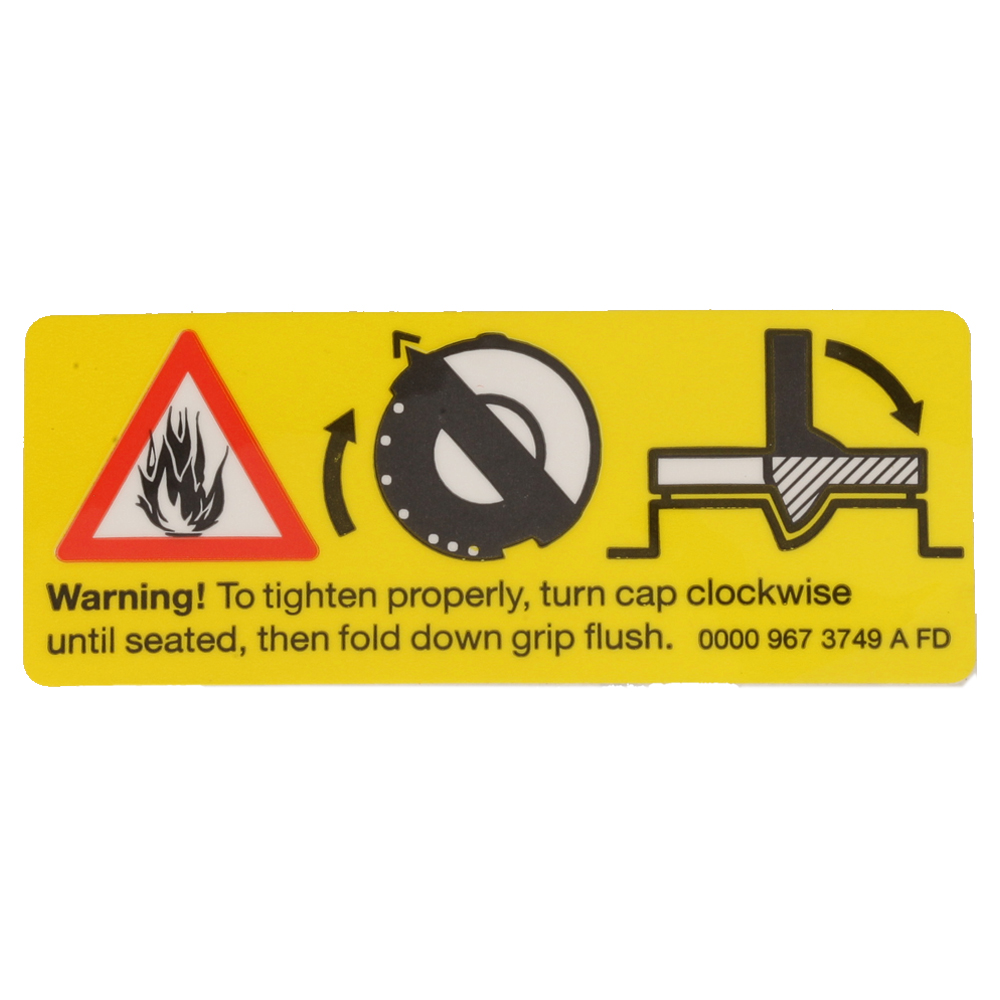 Warning Pictogram Filler Cap (Usa. Cdn)